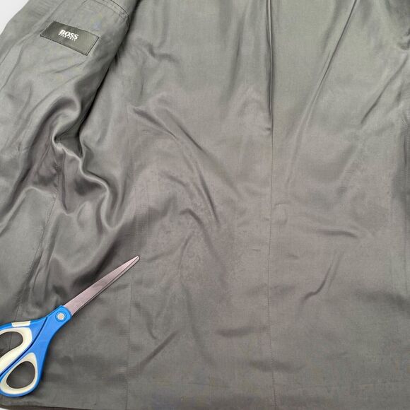 Hugo Boss Blazer Mens 40R 39R BrownTextured Wool Sport Jacket Ventless - Picture 15 of 15